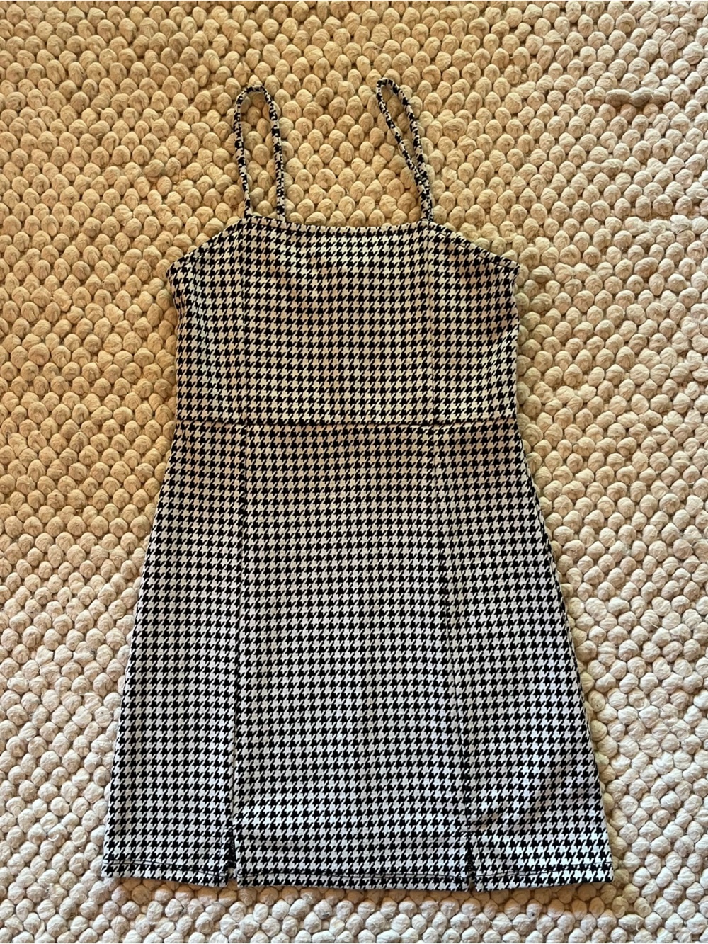 art class Black and White Houndstooth Slip Dress